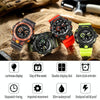 SMAEL 8081 Multifunctional Waterproof Luminous Numeric Digital Dual Display Outdoor Sports Watch(Green)