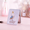 Portable Mini Princess Mirror Double-sided Glass Mirror Girl Folding Vanity Mirror(Square Owel)