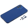 iPhone 12 Back Cover Replacement, Blue - SIM Tray & Camera Lens