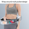 Large OUDU Outdoor Sports Portable Wrap-Around Waist Pack Unisex Cell Phone Bag(Black)