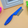 5x Pet Flea Combs, Fine Tooth Steel, Blue, 18.5cm, Cats & Dogs
