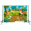 2.1m x 1.5m Dinosaur World Cartoon Photo Shoot Scene Photography Background Cloth(W100)