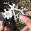 Bicycle Shape Portable Outdoor Survival Multi-function Tool Stainless Steel Card Knife