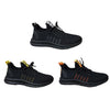 Men Casual Sports Shoes Breathable Mesh Outdoor Running Shoes, Size: 42(Black+Orange)