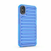 For iPhone XS Max High Transparency TPU Hybrid PC Airbag Phone Case(Transparent Blue)