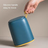 Desktop Trash Can Office Dress Makeup Table Living Room Home Mini Storage Box(Deep Blue)