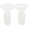 1pair 2 in 1 Half Size Forefoot Pad Anti-drop Sandal Heel Sticker(Transparent Silicon Silk)