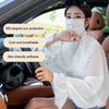 Ladies Summer Sun Shawl Riding Long Sleeve Cape Veil All-In-One Sun Protective Clothing, Style: Khaki Celadon
