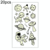 20 PCS Cartoon Spaceship Luminous Children Tattoo Stickers(Y-015)