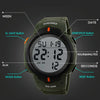 SKMEI 1068 Men Waterproof Outdoor Sports Digital Watch Student Fashion Watch(Titanium)