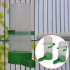 10 PCS Practical Birds Feeding Equipment Parrot Bird Drinker Watering Feeder with Clip(L)