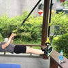 P3-1 Fitness Exercise Hanging Pulling Rope TRP3X Wall Pulley Yoga Belt, Main Belt: 1.4m, Home Version (Black+Yellow)
