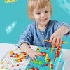 Children Screw-Tightening Electric Drill Toy Manual Assembly Toolbox, Style: 2D Plane + Manual Drill (188 PCS)