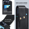 NUOKU  5.5-6.5 Inch Belt Phone Case Bag Leather Vertical Carrying Phone Pouches(Black)