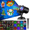 12 Cards UK Plug Color Card Pattern 9W Christmas Projection Light Remote Control Snow Light