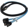 Mini SAS 36Pin SFF 8087 To 4 X 7P SATA Server ,Cable Length: 50cm
