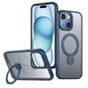 For iPhone 15 Plus Wing Series Gen2 MagSafe Metal Ring Holder Phone Case(Blue)