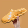 Winter Warm Velvet Thick Waterproof Cotton Slippers, Color: Yellow No Heel(38-39)