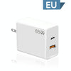 GaN PD48W Type-C PD3.0 + USB3.0 Fast Charger US Plug(White)