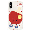 For iPhone X / XS Skin Feeling Jelly TPU Hybrid PC Phone Case(Spin Table Tennis Beige)