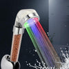 SDS-A23 15 LEDs ABS Temperature Sensor Negative Ions RGB LED Shower Head, Size: 23 x 6.5 x 5.8cm, Interface:  20mm