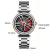 SANDA P1074 Cool Couple Steel Band Quartz Watch Wheel Series Dial Ladies Watch(Black)