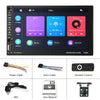 7703C 7 inch Car Double Butt Universal MP5 Bluetooth Player, Style: Standard+4 Light Camera