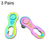 3 Pairs 6/7/8 Speed (Colorful) ZH405 Mountain Road Bicycle Chain Magic Buckle Chain Quick Release Buckle