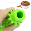 Large Green Dog Toothbrush Toy with Treat Dispenser - TPR