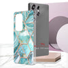 For Samsung Galaxy S25 Ultra 5G Electroplating Splicing Marble TPU Phone Case(Blue)