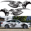 2 PCS/Set D-489 Fire-breathing Dragon Pattern Car Modified Decorative Sticker(White)