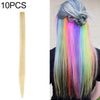10 PCS Chemical Fiber Wig One-Step Gradient Color Single Card Wig, Stretched Length:24inches(51#)