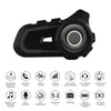 CS-1412D1 Bluetooth 5.1 S2 Motorcycle Helmet Full Duplex Bluetooth Intercom Headset Earphone(Black)