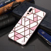 For Huawei P20 Pro Plating Marble Pattern Soft TPU Protective Case(Pink)