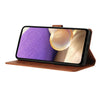 For Samsung Galaxy A05s Triangles Embossed Leather Phone Case(Brown)