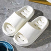 Bathroom Shower Slippers Non-slip Hollow Quick-drying Thick-soled Flip Flops, Size: 40-41(White)