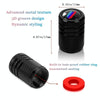 Aluminium Alloy Checkered Tricolour Car Wheel Decorative Valve Cap(Red)
