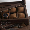 Wood Grain Leather Watch Display Box Watch Storage Case Jewelry Box, Style: 2 Digit Long