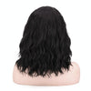 WS717 Ladies Short Curly Wig Corn Hot Water Ripple Chemical Fiber Wig(1B)