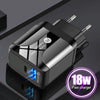 18W PD + QC 3.0 Fast Charge Travel Charger Power Adapter With LED Indication Function(UK Plug White)