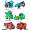 2 In 1 Dinosaur Transforming Engineering Car Inertial Automatic Crash Toy, Color: Aircraft-Pterosaur Blue