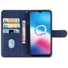 Leather Phone Case For Alcatel 3X (2020)(Blue)