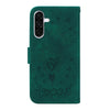 For Samsung Galaxy A26 5G Butterfly Rose Embossed Leather Phone Case(Green)