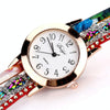 Douya D048 National Style Circle Bracelet Quartz Watch(Black)