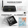 TX6 4K UHD Smart TV Box with Remote Controller, Android 7.1 Allwinner H6 Quad Core ARM Cortex-A53 1.5 GHz, 4GB+32GB, Support  Dual Band WiFi & HDMI & RJ45 & TF Card & SPDIF(Black)