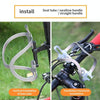 Bicycle Aluminum Alloy Bottle Cage Conversion Seat Fixed Adjustable Bottle Cage(Silver)