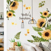 Fresh Sunflower Wall Stickers Living Room Flower Background Wall Decoration Wallpaper 30 x 90cm