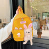 Cartoon Rabbit Early Education Children School Bag Casual Backpack(White)