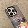 For iPhone 15 Pro Christmas Series PC Full Coverage Pattern Phone Case(CW052 White)