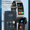 K20 1.14 inch Leather Band Earphone Detachable Life Waterproof Smart Watch Support Bluetooth Call(Brown)